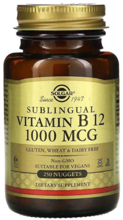 Витамин В12 (цианокобаламин) Solgar Vitamin B12 250 таб Киев