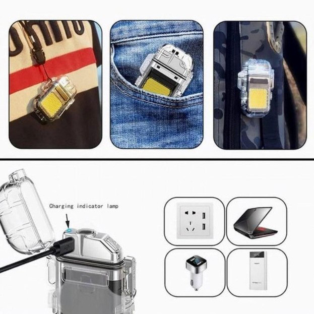 Зажигалка спиральная водонепроницаемая электронная с LED фонариком и зарядкой от USB CW-33 Львов - изображение 9