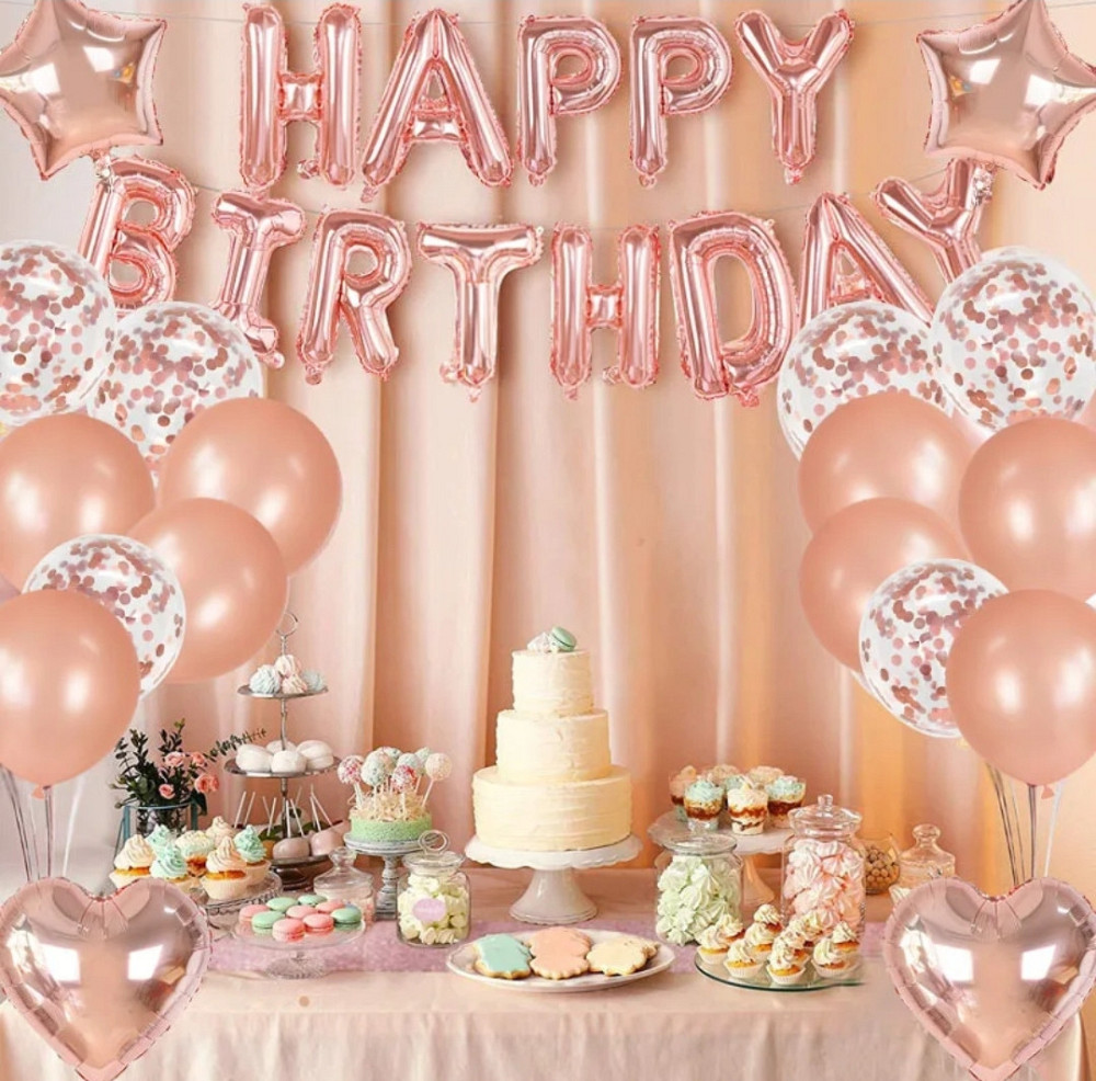 Набір для фотозони рожеве золото Київ - фото 2