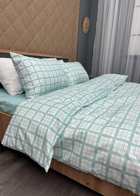 Комплект постельного белья, Decorator Bianca Двуспальный 180х215 голубой с белым (88-012) Киев - изображение 7