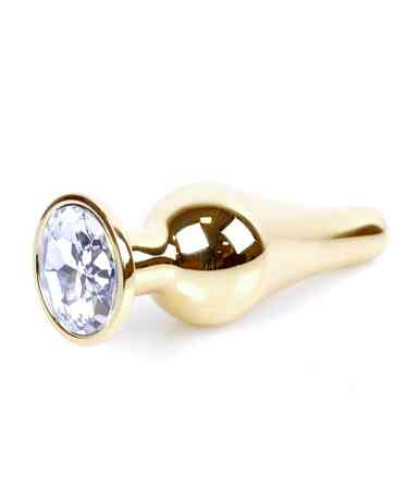 Анальна пробка - Jewellery Gold BUTT PLUG- Clear Sex Aura Київ