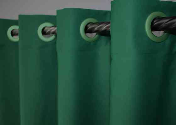 Комплект штор на люверсах VR-Textil Midnight № 1398ш 200х270 см 2 шт Зеленый (37-0257) Киев