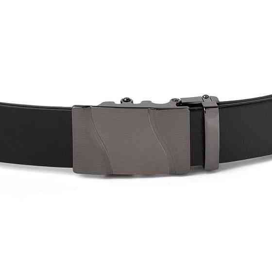 Ремінь чоловічий c затемненій пряжкою хвиля Чорний (Vintage) Київ