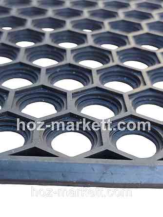 Килимок 60х40х0.8 см гумовий брудозахисний сота чорний Харків