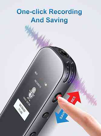 Диктофон Jolike 32GB - голосовая активация 3072 Кбит/с перезаряжаемое устройство записи с USB-C Днепр