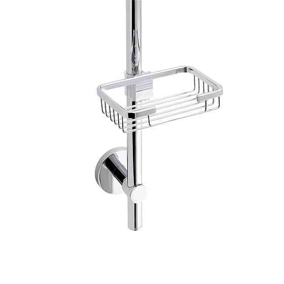 Стійка універсальна Qtap Sprha 700 мм округла з поличкою QT003 Chrome Київ