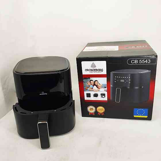 Безмасляний фритюр Crownberg CB-5543 1500Вт 4л, Мультипіч для приготування м'яса, Міні фритюрниця LX-21 Львів