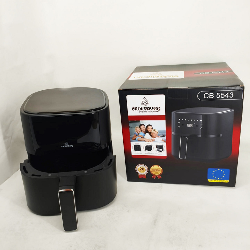 Аэрогриль-фритюрница с сенсорным дисплеем Crownberg CB-5543 1500Вт 4л, Фритюрница без масла и жира LX-21 Львов - изображение 3