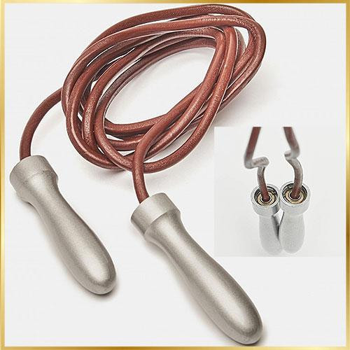 Скакалка Leone Leather Brown шкіряна для боксу кардіо тренувань і розвитку витривалості Київ - фото 6