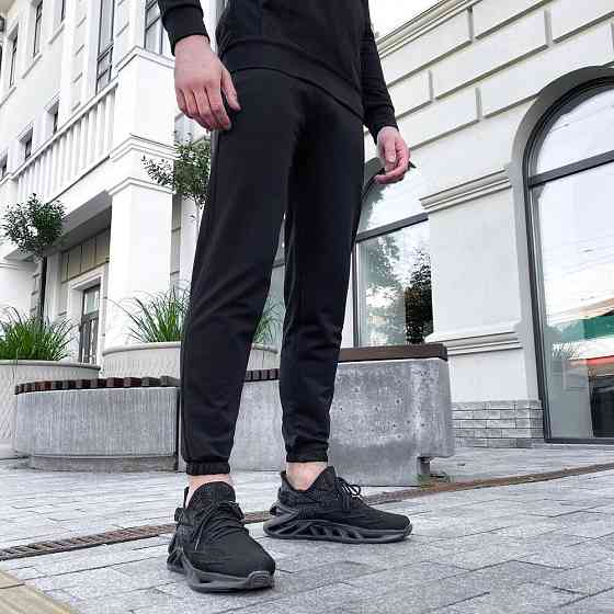 Мужские штаны джоггеры с карманами чёрные Pobedov 95 Киев