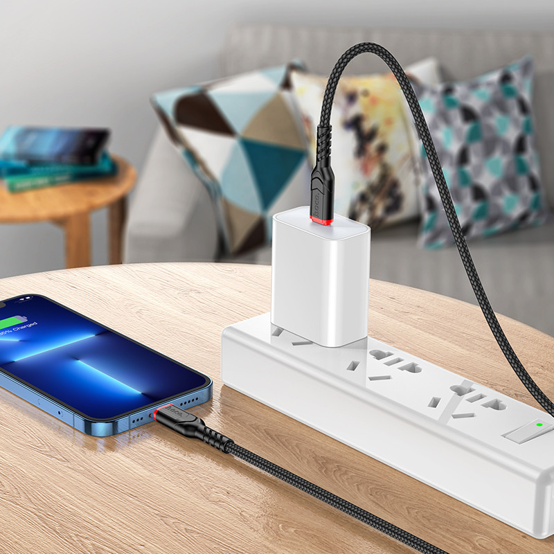 Кабель Hoco X59 Victory PD charging data cable iP(L=1M) Black Одесса - изображение 4