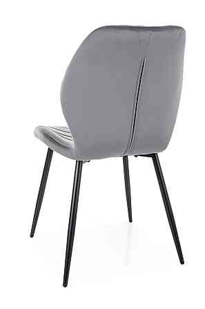 Стілець MIKE VELVET чорний каркас/сірий BL.14 Киев