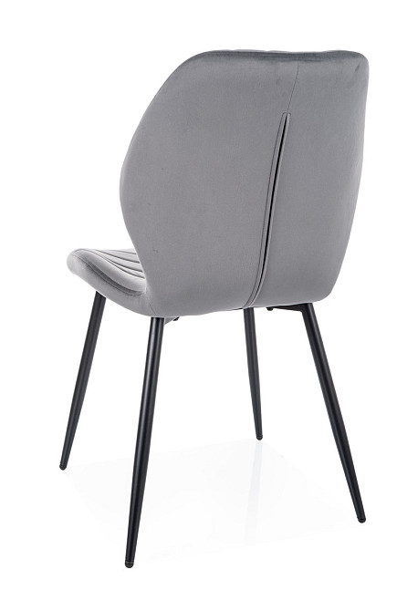 Стілець MIKE VELVET чорний каркас/сірий BL.14 Киев - изображение 4