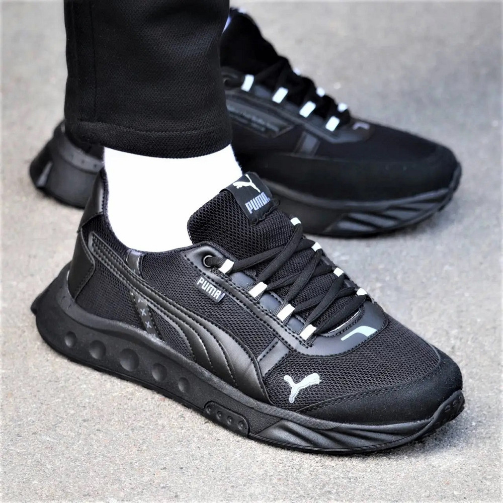 Кроссовки Мужские Puma Чёрные Пума Тканевые Текстиль (размеры: 41) Днепр - изображение 4