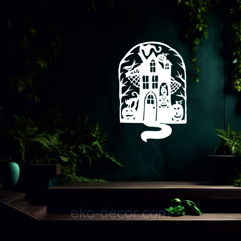 Декоративне настінне Панно «Замок», Декор на стіну 90*61 см, Білий Київ - фото 4