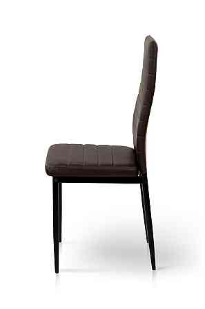 Стілець Ріо, чорний/шкірзам темний шоколад Київ