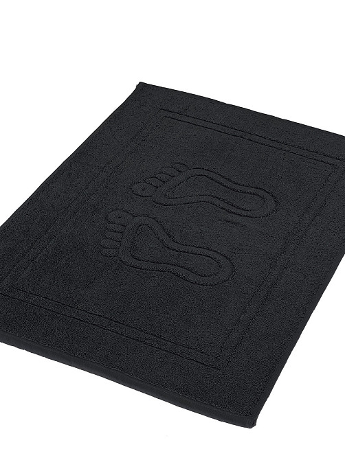 Махровий рушник Ideal Textile для ніг 50х70 килимок чорний 700 г/м2 (56860780) Чернівці - фото 1