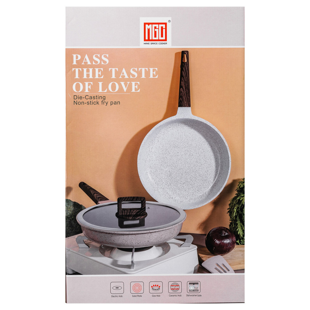 Керамічна сковорода 2,7 л Ø 28 см біла Київ - фото 6