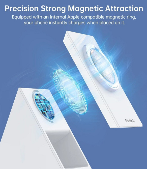 Бездротовий зарядний пристрій Choetech T600-F 15W Білий Харьков - изображение 7