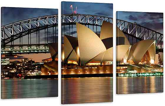 Модульна картина у вітальню/ спальню Опера Сідней  Art-541_3 100x150 см Київ