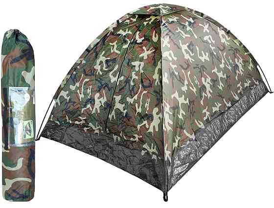 Туристичний Намет двомісний з чохлом до 5000 мм Mil-Tec від Sturm "MT Igloo" (14207020) Woodland Нововолинськ