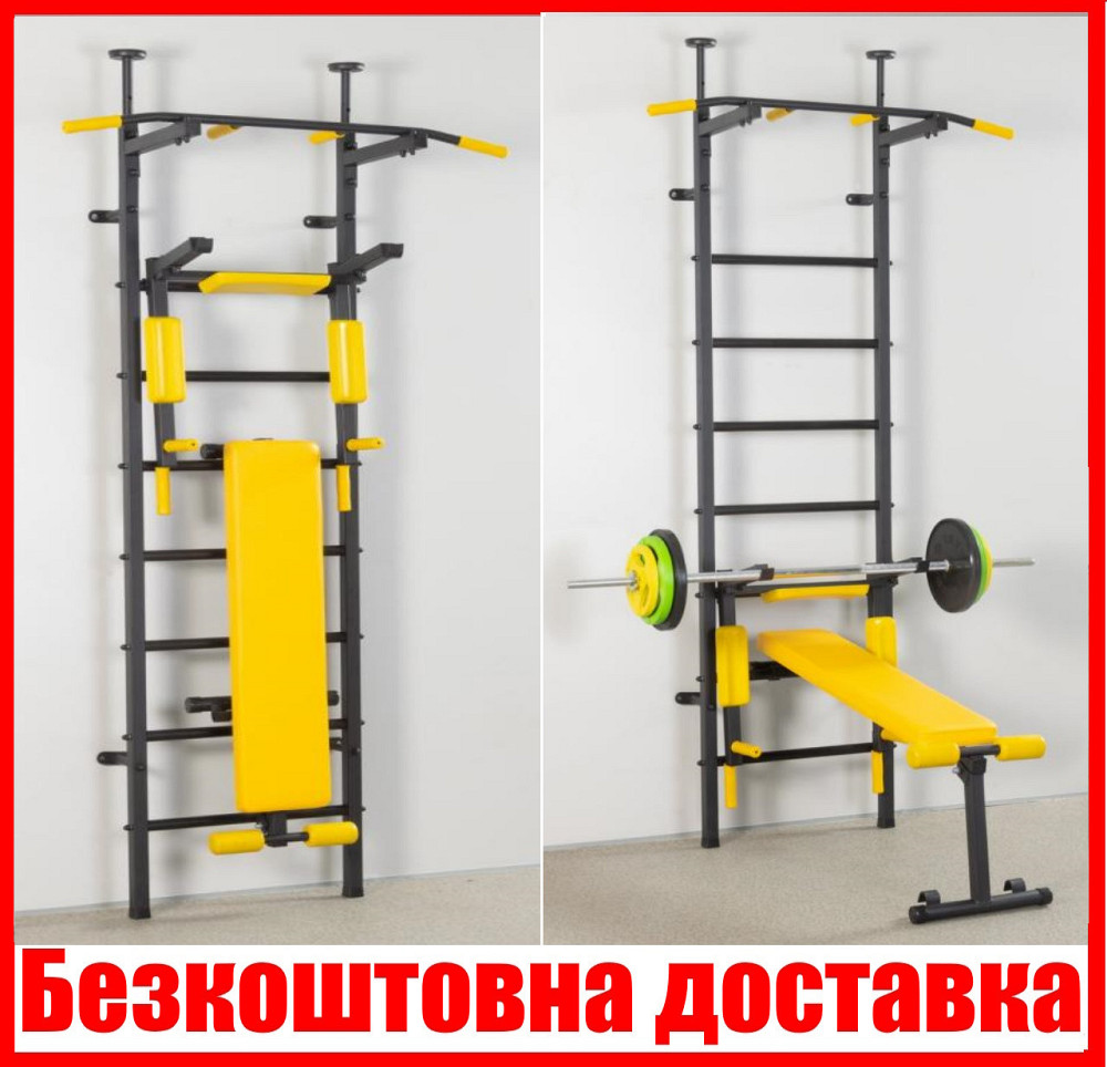 Шведская стенка металлическая в квартиру для детей и взрослых разборная усиленная спортивная стойка Каменское - изображение 1