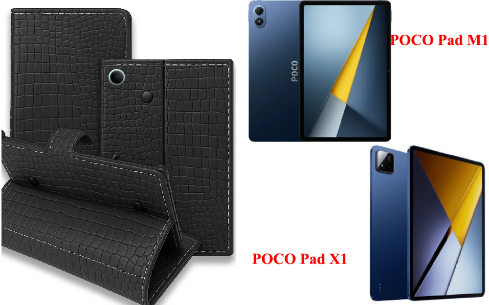 Книжка-трансформер для планшета POCO Pad M1, POCO Pad X1, колір Black Krokodil Black Київ - фото 1