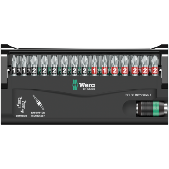 Набор бит РН,PZ,Torx 30од. Wera Bit-Check 30 05057430001 Одеса