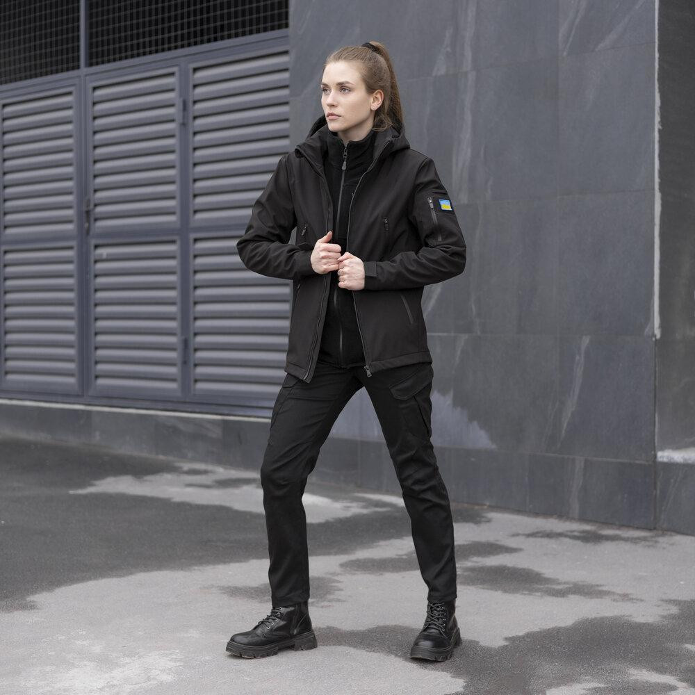 Женская тактическая черная куртка Pobedov Motive Киев - изображение 7