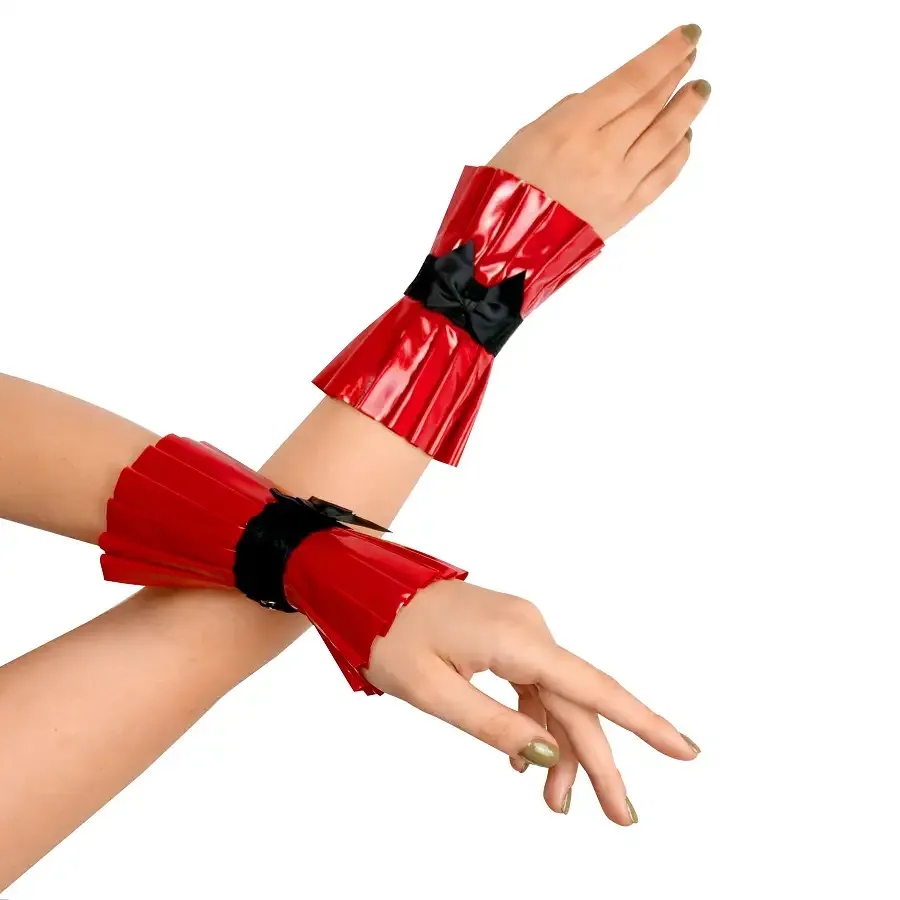 Плісовані манжети на руки Art of Sex - Eva, колір червоний Львів - фото 1