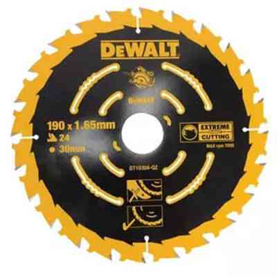 Диск пильний DeWALT EXTREME, 190 х 30 мм, 24 z, ATB, 18 град, швидкий різ (DT10304) Вінниця