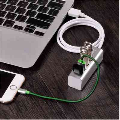 Концентратор HOCO USB 2.0 to 4xUSB Line machine HB1 Silver (6957531038146) Винница