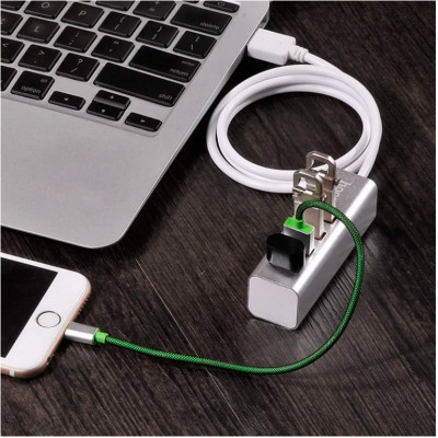 Концентратор HOCO USB 2.0 to 4xUSB Line machine HB1 Silver (6957531038146) Вінниця - фото 5