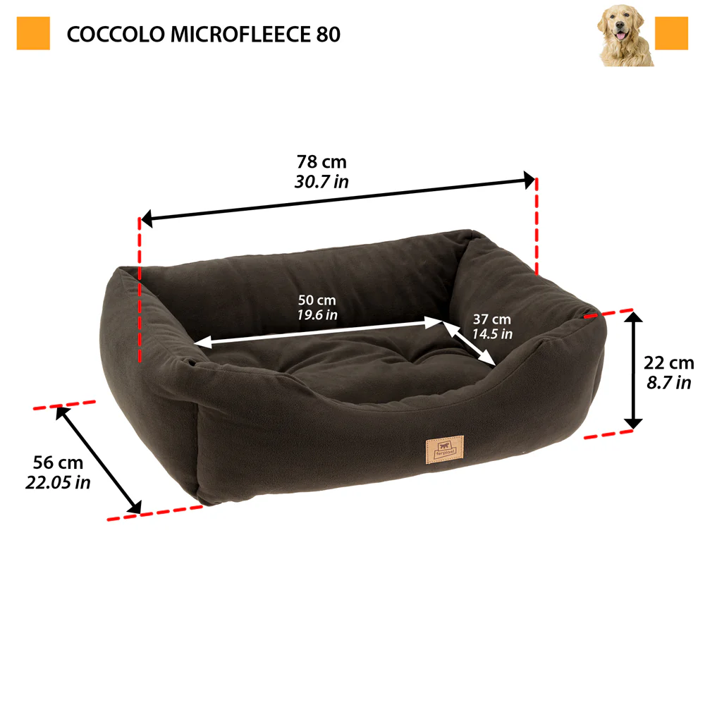 Лежанка — софа для собак і кішок Ferplast Coccolo Microfleece (Ферпласт Кокколо Мікрофліс) Запоріжжя - фото 2