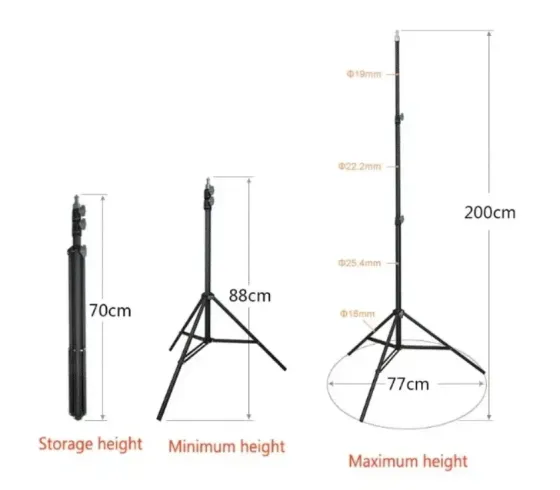 Штатив-стойка-тренога для кольцевой лампы, телефона и камеры 200см Коломыя