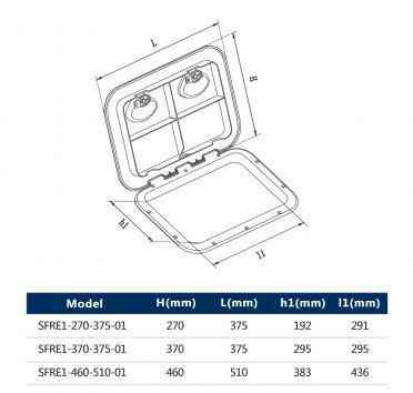 Люк Доступа 510X460 Seaflo для катеров лодок яхт Киев