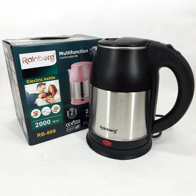 Чайник красивый электрический Rainberg RB-808 2000 Вт 2 л, Изысканный электрочайник JF-70 Львов - изображение 9