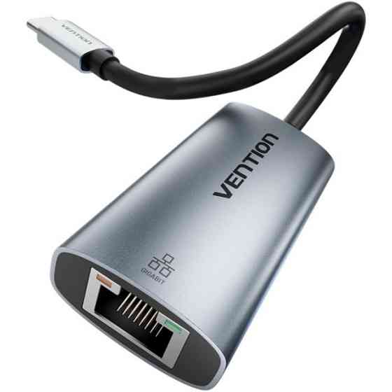 Перехідник USB 3.1 Type-C--> Ethernet RJ45 1000Mb чорний Aluminum Alloy Type Vention Вінниця