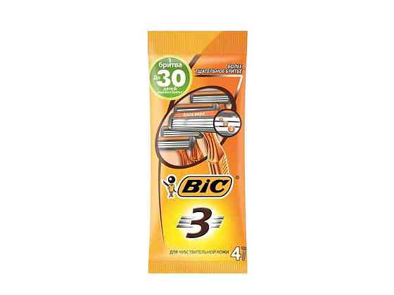 Однор. станок BIC 3 для гоління Чутлива шкіра (4шт.в уп.) ТМ BIC Київ