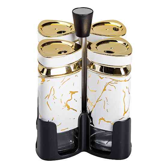 Yiwu Набір баночок для спецій 4 шт 120 мл карусель для зберігання спецій HP-1330 Коломия