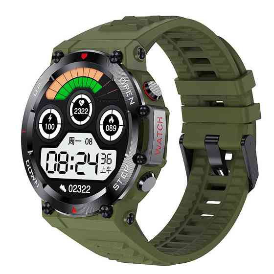 Смарт-часы Modfit Titan Army Green 35 мм — армейский стиль,Bluetooth,пульсометр Киев