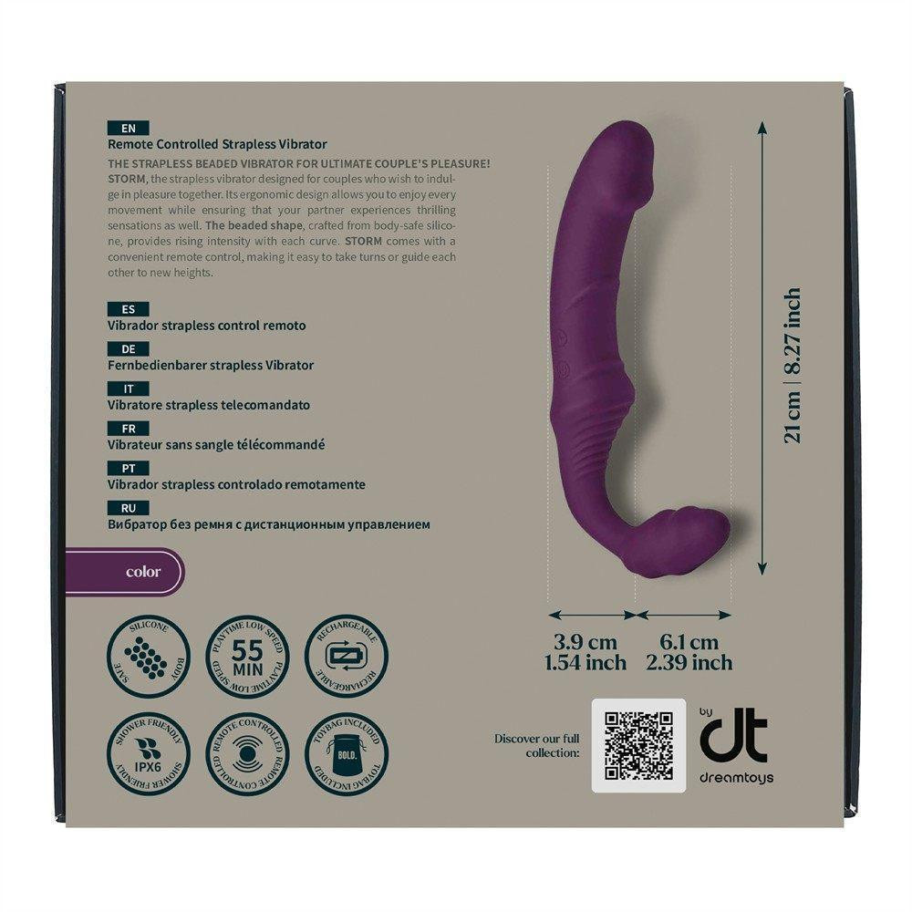 Безремневой вибрострапон Dream Toys Storm с дистанционным пультом, фиолетовый Sex Aura Киев - изображение 7
