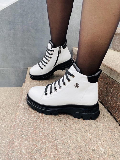 Без бренда Жіночі черевики ASTINI білі шкіра натуральна зимові (5178) 39 Коломия - фото 2