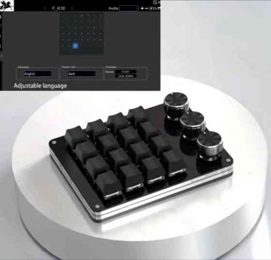 Программируемая мини клавиатура с RGB подсветкой (16 клавиш 3 энкодера) Харьков