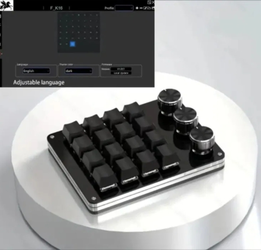 Программируемая мини клавиатура с RGB подсветкой (16 клавиш 3 энкодера) Харьков - изображение 1