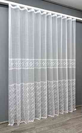 Тюль VR-Textil 1679т Преміум Жакард Білий 300х250 см (42-0863) Київ