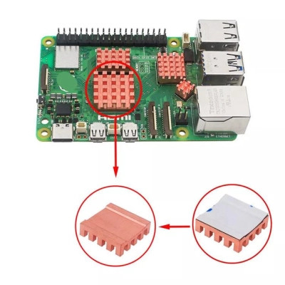 Радиатор охлаждения для Микро ПК KUONGSHUN Комплект для Raspberry Pi 5, 5 шт. (RA805) Винница - изображение 6