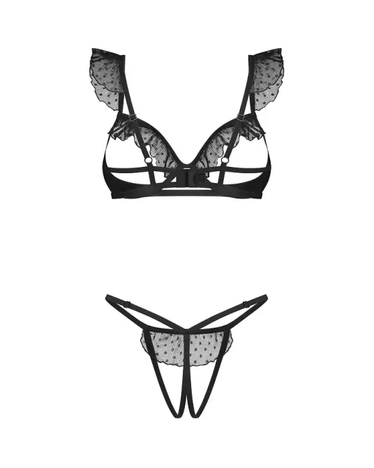 Комплект Obsessive Carrola 2-pcs crotchless set 2XL/3XL Львов - изображение 7