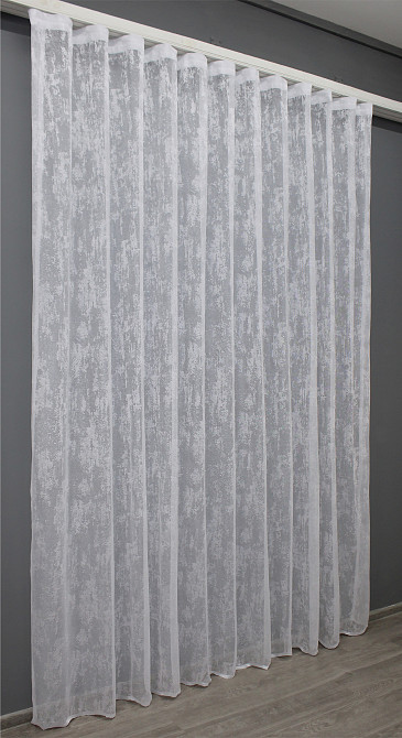 Тюль VR-Textil 1400т Мармур Жакард Білий 600х250 см (43-347) Київ - фото 3