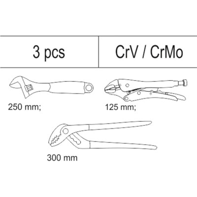 Набор инструментов Yato шарнирно-губцевого 3 ед. (YT-55473) Винница - изображение 2